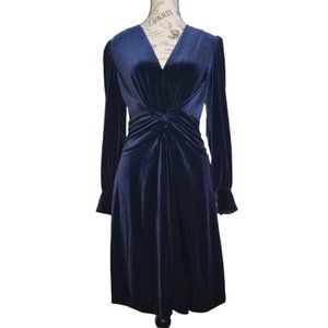 Vince Camuto Women's Long Sleeve Velvet Twist V-neckline Sheath Dress NWT *